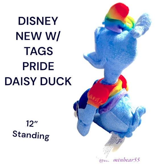 NEW WITH TAGS DISNEY DAISY DUCK RAINBOW 🌈 COLLECTION- GLITTER SPARKLE FUR - Picture 13 of 15